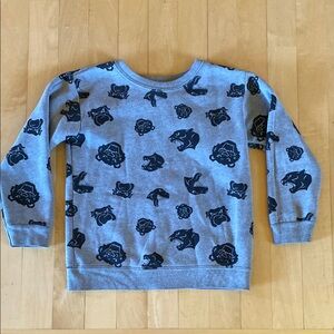 Garanimals Gray and Black Sweatshirt with Ribbed Cuffs